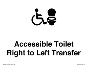 Accessible Toilet with Right to Left Transfer